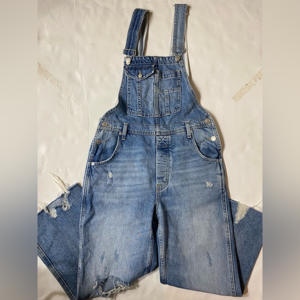 Free people x we the free baggy boyfriend overalls - Picture 4 of 11